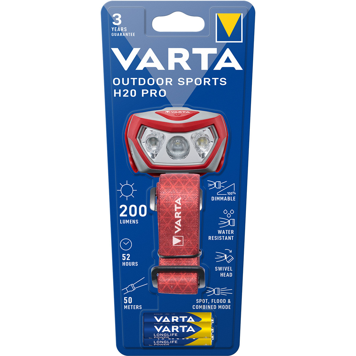 Lampes frontales - Outdoor Sports H20 Pro - Varta